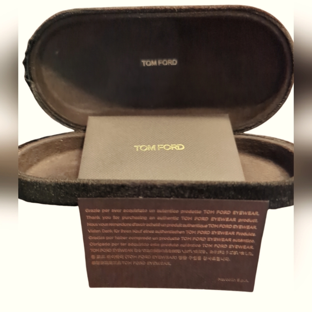 TOM FORD Brown Velour Hard Sunglass Case